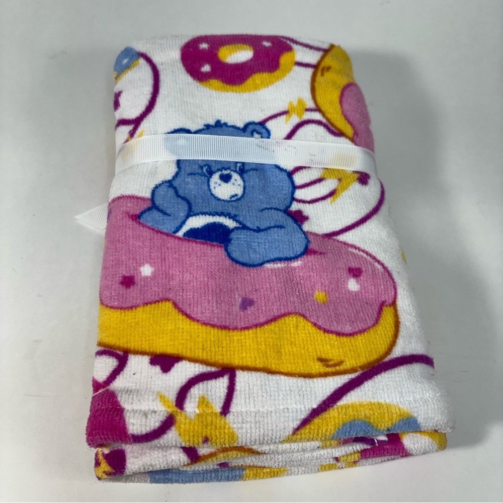 Care Bears Kids Hand Towels Grumpy‎ Bear Pink Donut - Pink, Yellow, Blue - Picture 4 of 4